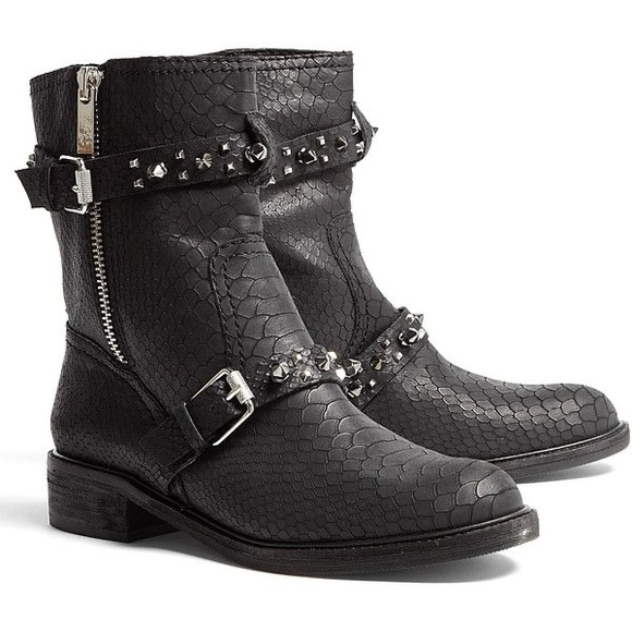 snakeskin motorcycle boots